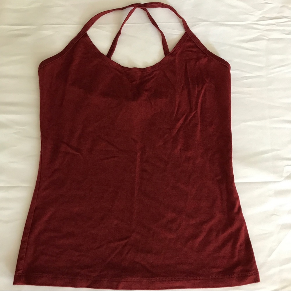 NWOT Vintage J. Crew Black label burgundy tank Made in USA NWOT